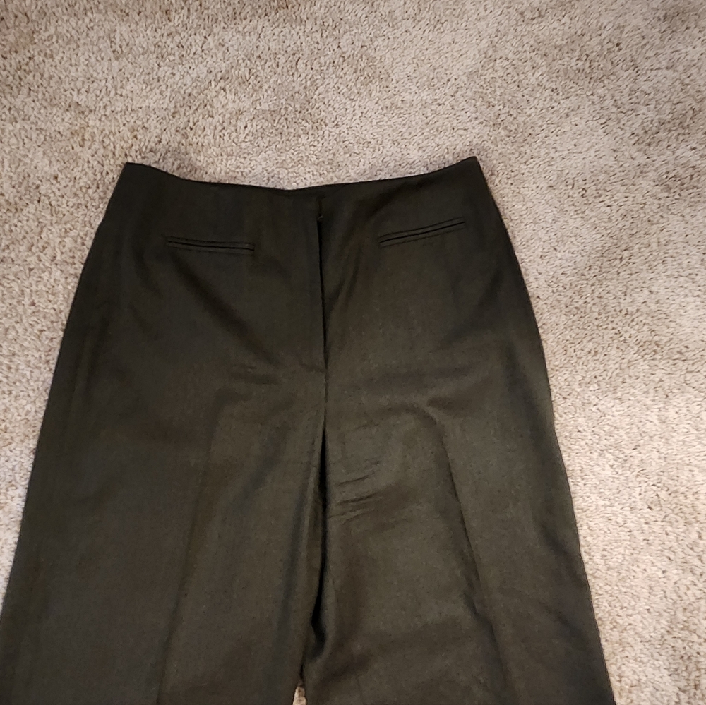 Dark Khaki Green Dress Pants